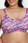 Zivame True Curv Pixel Play Lightly Lined Non Wired Full Coverage Minimiser Bra - Vivid Viola — thumbnail 4